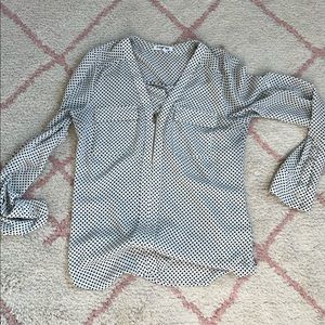 Express size small portofino zip up blouse